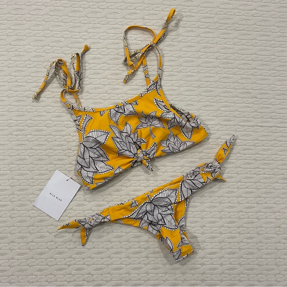 Alia Blue Billy Bikini Set in Bella Vita Limon